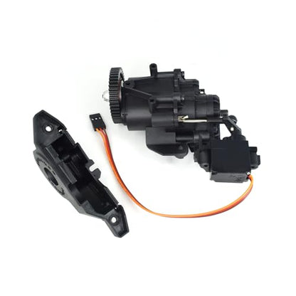 Metal 2 Speed Transmission Gearbox with Internal Gears Set for Traxxas 1/10 TRX-4 TRX-6 RC Crawler Car Upgrade Parts(Black)