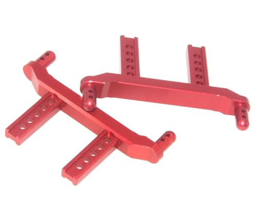 Body Post Compatible with SCY 16101 16102 16103 1/16 Parts RC Car F/R Body Pillars Front Rear Aluminum Alloy Upgrade Replace(Red) - color: Red