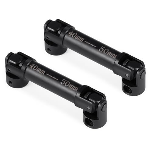 MORLORDY 2Pcs Steel Drive Shafts 40-50MM Center Driveshafts for 1/24 FMS FCX24 Wagon Smasher V2 K5 RC Crawler Car Upgrade Parts