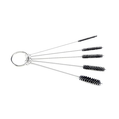 Antrader 15Pcs 4 Inch Nylon Tube Cleaning Brushes Set, Multi-Size Diameter | Flexible Bristle Pipe Cleaners with Keyring,Multi Size Combination, Universal For Carburetor/Tube/Straw