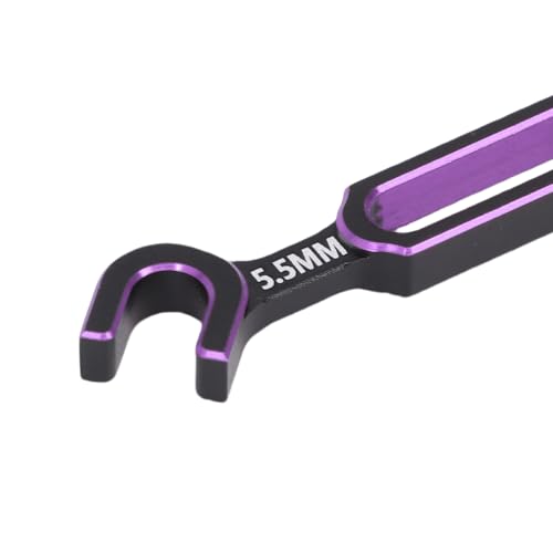 Tyenaza 4Pcs RC Wrench, 3.0 3.2 3.5 3.7 4.0 5.0 5.5 6.0mm Turnbuckle Nut Ball Joint Remover RC Universal Repair Tool for RC Crawler Car Boat (Purple) - color: Purple