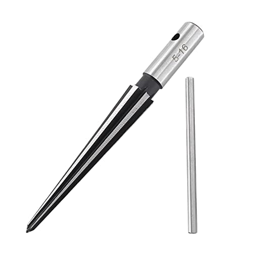 3/16"-5/8" (5-16mm) T Handle Tapered Reamer | 6 Fluted, Chamfer Reaming Tool, Guitar Bridge Pin Hole, Woodworker Luthier Tool - size: 3/16"-5/8"