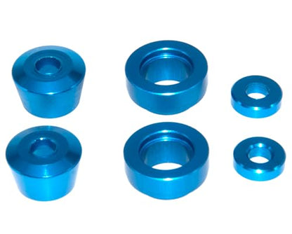 Steering Knuckle Blocks Cushion Compatible with 1/10 Tamiya Upgrade TT02 Suspension Mat Aluminum Alloy Part Replace(Blue)