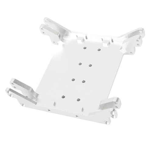 RiToEasysports Rc Car Accessories, Lightweight Aluminum Alloy Multiple Holes Chassis Skid Plate For RR10 1/10 Rc Car (Silver)