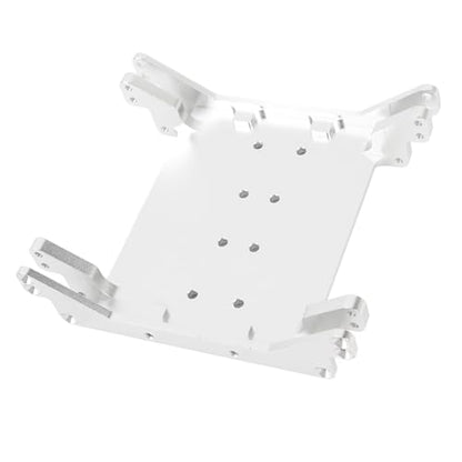 RiToEasysports Rc Car Accessories, Lightweight Aluminum Alloy Multiple Holes Chassis Skid Plate For RR10 1/10 Rc Car (Silver)