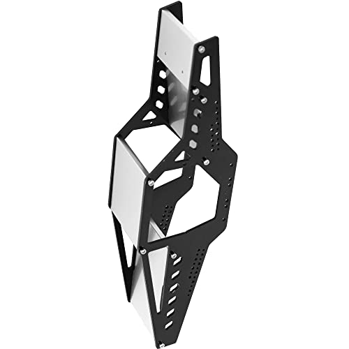 ShareGoo Aluminium Chassis Frame Kit Rocks Cage Body Shell Compatible with 1/24 Axial SCX24 90081 AXI00001 AXI00002 AXI00005 AXI00006 RC Crawler Upgrade Parts (Silver) - color: Silver