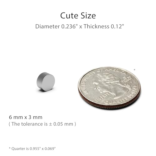 Strong Neodymium Magnets - Rare Earth, Heavy Duty, Round, Small, 0.23 x 0.12 Inch, 120 PCS - color: Silver, size: 0.23inch 120PCS