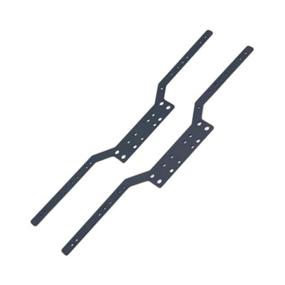 Yiju 2 Pieces Rc Car Chassis Rails Aluminium Alloy Rc Crawler Chassis Frame Rails Convenient Accessories Suitable for Rc Car Assembly Hobby C, Black - color: Black