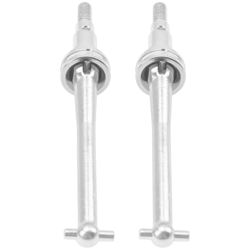 ShareGoo Steel CVD Drive Shaft Dogbone w/Hex Wheel Hubs Hex Adapter Compatible with MJX Hyper Go H14BM 14210 14209 1/14 RC Car (Silver) - color: Silver