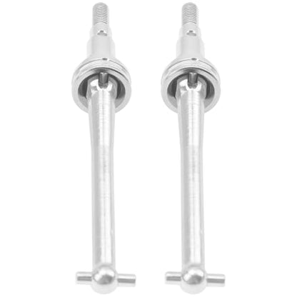 ShareGoo Steel CVD Drive Shaft Dogbone w/Hex Wheel Hubs Hex Adapter Compatible with MJX Hyper Go H14BM 14210 14209 1/14 RC Car (Silver) - color: Silver