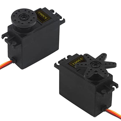 RGBZONE 4PCS S3003 Servo Motor Standard RC Servo High Speed for Smart Car Robot Boat RC Helicopter - size: S3003
