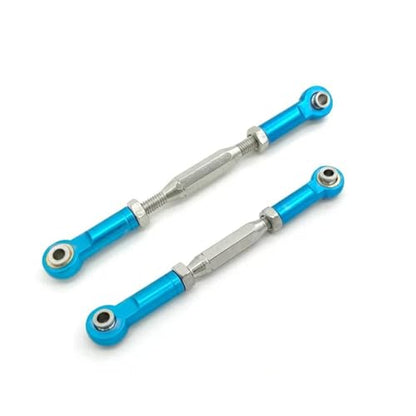 RC Car Rod Linkage Compatible with Traxxas for Slash 4X4/2WD 1/10 RC Car Upgrade Parts 1 Set 7 Pcs Metal Turnbuckle Camber Link End Adjustable Kit(Blue) - color: Blue