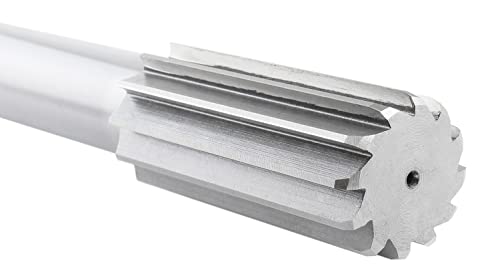 Accusize Industrial Tools 5015-0330 H.S.S. M2 Straight Shank Straight Flute Chucking Reamer, 1-3/8 in | 1-3/8" HSS M2 Straight Shank Straight Flute Chucking Reamer, Flt Len 3-1/4", OAL 12", Right Hand Cut, 10 Flute - size: 1-3/8 in.
