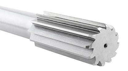 Accusize Industrial Tools 5015-0330 H.S.S. M2 Straight Shank Straight Flute Chucking Reamer, 1-3/8 in | 1-3/8" HSS M2 Straight Shank Straight Flute Chucking Reamer, Flt Len 3-1/4", OAL 12", Right Hand Cut, 10 Flute - size: 1-3/8 in.
