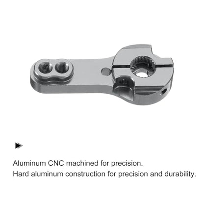 MECCANIXITY Aluminum Alloy 25T Steering Servo Arm Horn Deep Grey for DIY RC Car/Boat/Airplane Boat Accessories 2 Pcs - color: Deep Grey