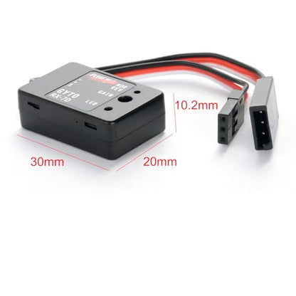1Pcs Mini Gyro Stabilizer for RC Car & Boat, 4.8-7.4V Gyroscope Stability Control Drift Module, Compatible with 1/10 1/12 Crawler, RX-7D, Digital/Analog Servo