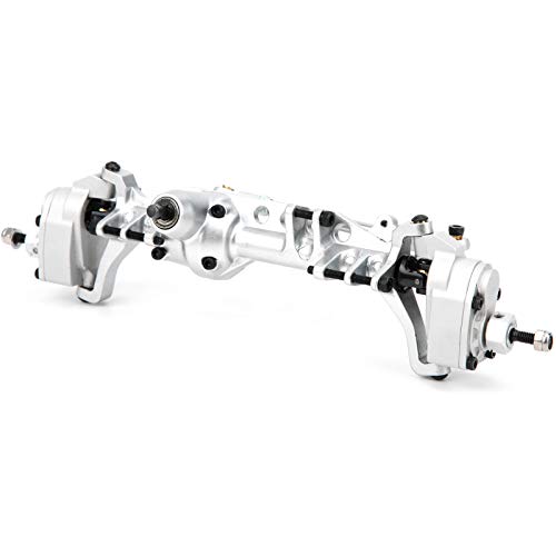 Remote Control Car Metal Front Portal Axle Assembly for 1/10 SCX10 III RC Crawler (Silver) - color: Silver
