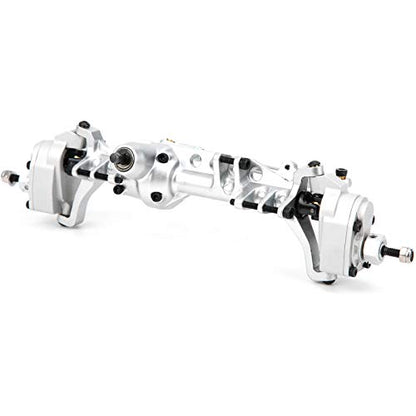 Remote Control Car Metal Front Portal Axle Assembly for 1/10 SCX10 III RC Crawler (Silver) - color: Silver