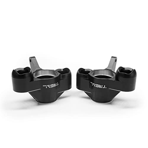 TREAL Aluminum 7075 Front Steering Blocks Knuckles for Arrma 1:8 KRATON 6S Extreme BASH (EXB) (Black) - color: Black