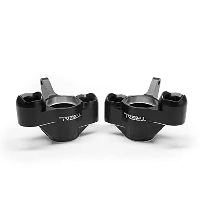TREAL Aluminum 7075 Front Steering Blocks Knuckles for Arrma 1:8 KRATON 6S Extreme BASH (EXB) (Black) - color: Black