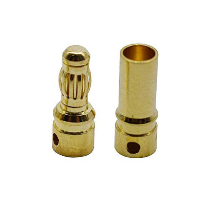 20 Pairs Gold-Plated 3.5MM Banana Plug Bullet Male and Female Connector Adapter for RC Lipo Battery ESC Motors (3.5MM) - size: 20 Pairs 3.5MM