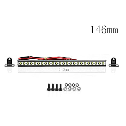 RC Light Bar Led Lights inch Metal Roof Lamp Super Bright Light Kit for TRX4 Traxxas SCX10 90046 D90 Axial RGT R96 1/8,1/10/,1/12,1/16,1/18 RC Crawler Car (146mm)
