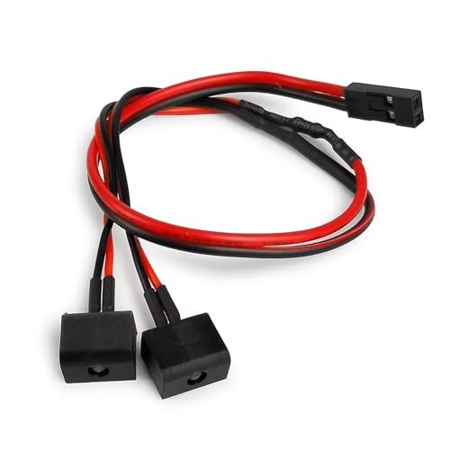 RC Cars Models For Axial For SCX24 AXI00006 For Bronco 1/24 2PCS Rear Tail Light Set Cable Harness RC Car Parts Tracked Vehicle Parts Upgrade And Replacement