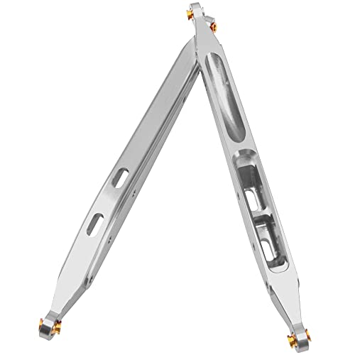 Metal Rear Trailing Arm Swing Arm Linkage Link Rod Pull Rod Compatible with Axial RBX10 Ryft 1/10 RC Crawler Upgrade Parts (Silver) - color: Silver