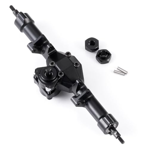 MOHERO SCX24 Front & Rear Complete Axles Set Stock Length for Axial SCX24 Deadbolt Bronco JLU C10 Gladiator Base Camp Power Wagon 1/24 RC Crawler Car Upgrade Parts - color: Standard