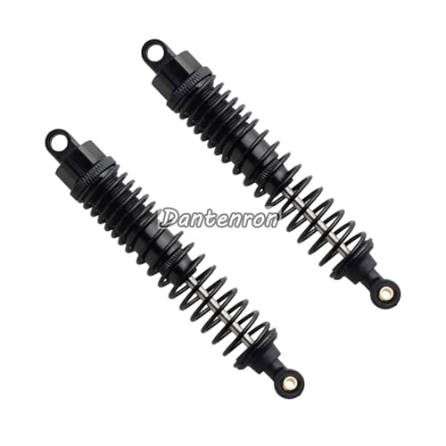 4Pack 1/10 RC Truck Car Adjustable Shock Absorber Damper 108004 Upgrade Parts 108mm Oil 108mm Oil Adjustable Alloy Aluminum Shock For 1:10 HSP 94188 94108 94111 Redcat Volcano (Black) - color: Black