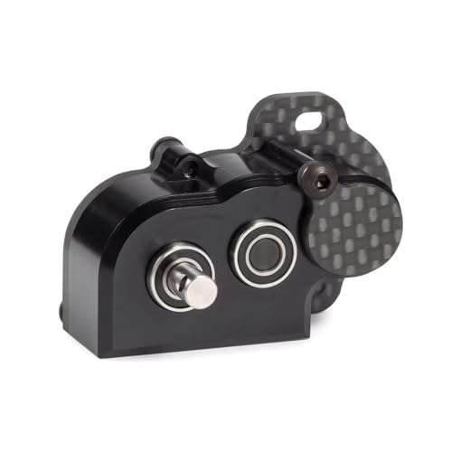 Ultralight Portal Transmission,48Pitch Tiny Gearbox,Machined Ultralight Portal Transmission Tiny Gearbox with Slipper Pad for Cheater Rigs Capra SCX10 III AR45 Axle (Black) - color: Black