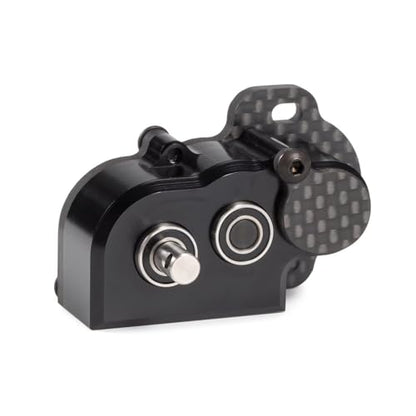 Ultralight Portal Transmission,48Pitch Tiny Gearbox,Machined Ultralight Portal Transmission Tiny Gearbox with Slipper Pad for Cheater Rigs Capra SCX10 III AR45 Axle (Black) - color: Black