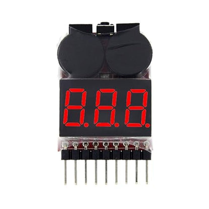 1-8S Lipo/Li-ion/Fe RC Helicopter Airplane Boat etc Voltage 2 IN1 Tester Low Voltage Buzzer Alarm