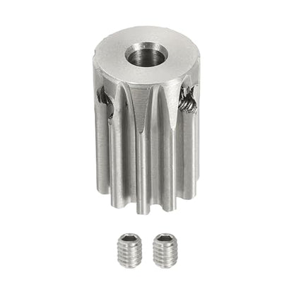 uxcell 1 Mod 10T Spur Gear 4mm Bore, 304 Stainless Steel Pinion Gear, 20°Pressure Angle, for Spur Rack and RC Model Car or Motor DIY - size: 1 Mod 10T, 4mm