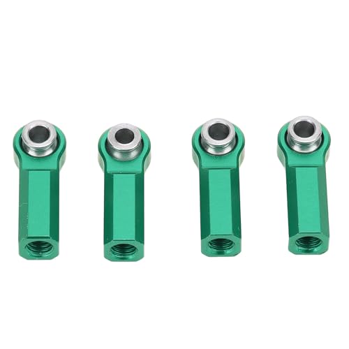 HUIOP 7.0mm RC Link Rod End, High Strength Alloy Ball Joint Head for 1/10 Model Car, CW Design with Set of Four, Seamless fit with Most Model car Parts, M4 Thread, Easy Replacement (Green)