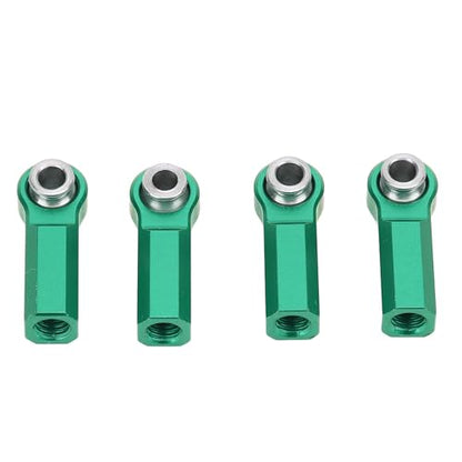 HUIOP 7.0mm RC Link Rod End, High Strength Alloy Ball Joint Head for 1/10 Model Car, CW Design with Set of Four, Seamless fit with Most Model car Parts, M4 Thread, Easy Replacement (Green)