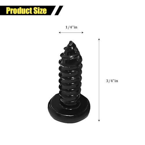 Anti-Theft License Plate Screws Kit, M6 1/4" Stainless Steel Rust-Proof Tag Frame Mounting Bolt Fastener, Tamper Proof Auto Tag Plate Screw Nut Caps Cover Kit, Universal Fit