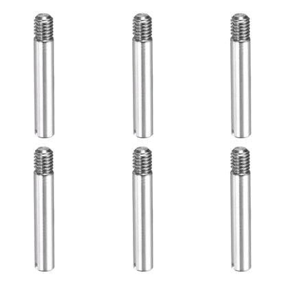 MECCANIXITY 6 Pcs M3 x 16mm Slotted Cylindrical Pins, 304 Stainless Steel Dowel External Thread Locating Parallel Pins Shelf Support Peg Pin for Furniture Installation, DIY Project - size: M3 x 16mm