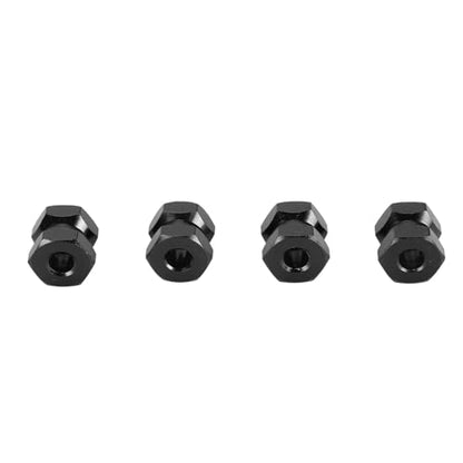 12mm Hex Hub Extenssion, RC Wheel Hex Spacers Hex Drive Adapter, Aluminium Alloy Rustproof Easy Install Sturdy Hex Extended Wheel Hubs for 1/10 RC Car (Black)