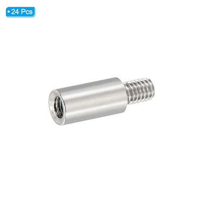 PATIKIL 24pcs M4 Standoffs, M4 12+6mm Spacer Standoffs Steel Threaded Standoffs Screws Kit 4mm ID 6mm OD Metric Male Female Thread Adapters for Circuit Board PCB RC Drones Motherboard - size: 12+6mm L