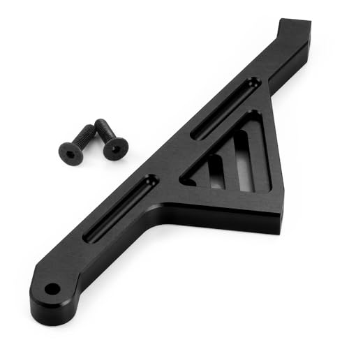 MOHERO Aluminum Alloy RC Front & Rear Chassis Brace for 1/5 LOSI 5IVE-T 2.0 RC Truck Upgrade Part (Black) - color: Black - Front & Rear