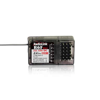 Radiolink R6F (No Gyro) 6 Channels RC Receiver Long Range for Car Crawler | Bind for 2.4Ghz Surface Remote Controller RC6GS V2/RC4GS V2/RC4GS V3/RC6GS V3/RC8X/T12D/T16D/T8S/T8FB RC8P