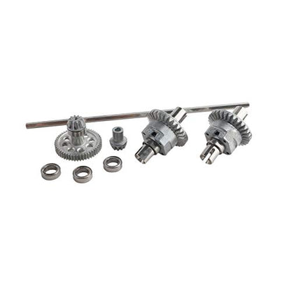 RC Trucks Car Spare Parts Upgraded Differential Assembly Spare Parts 2pcs Aluminum 25-ZJ06 & 1 Pcs Aluminum Main Drive Shaft 25-ZJ05 for High Speed 1:10 9125 RC Trucks - color: 9125 Aluminum Upgraded Set