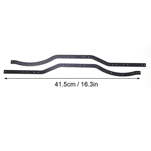 Universal Carbon Fiber Chassis Frame Rails High Precision for Axial SCX10 RC Crawler Car Model Black 16.3 Inch 2 Sheets Screws, Lightweight Durable Easy Installation for RC Hobbyists