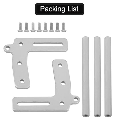 Aluminum Front Bumper Bull Bars for 1/10 RC Crawler Axial SCX10 TRX4 LCG Chassis FJ40 Dodge Power Wagon Cab Cliffhanger Body (Silver) - color: Silver