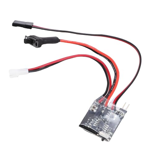 Dpofirs 30A Brushed RC Speed Controller PH2.0 | Electronic ESC with Brake for 1/16 1/18 1/24 Car Boat DIY