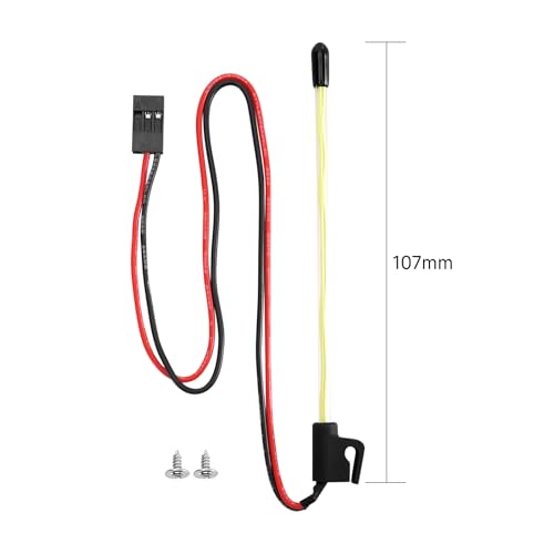 INJORA LED Whip Light Side Fixed for 1/18 SCX24 1/24 RC Crawlers (Green) - color: Green