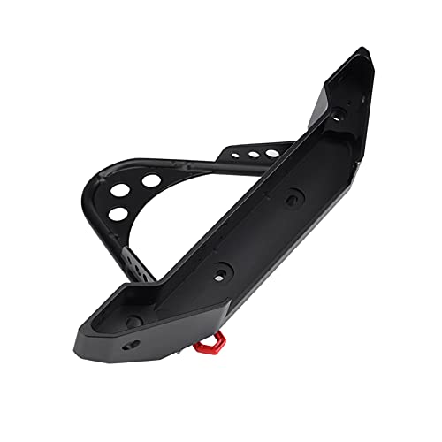 RC Front Bumper, Metal Front Bumper with 2 LED Lights for TRX4 1/10 Scale RC Crawler Car(Black)
