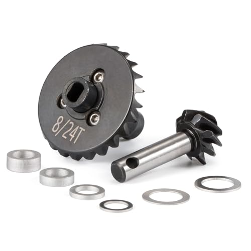 Overdrive Underdrive Helical Axle Gear Set 24/8T 27/8T 30/8T 33/8T for Axial SCX10 AR44 AR45 Capra Axle VS4-10 F9 Phoenix F10 (24T 8T) - color: 24t 8t