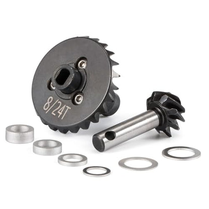 Overdrive Underdrive Helical Axle Gear Set 24/8T 27/8T 30/8T 33/8T for Axial SCX10 AR44 AR45 Capra Axle VS4-10 F9 Phoenix F10 (24T 8T) - color: 24t 8t